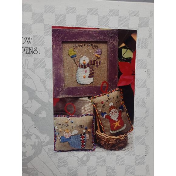 Sisters & Best Friends Counted Cross Stitch Patterns Snow Happens Vintage - Picture 2 of 3